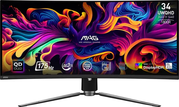 MSI MAG 341CQP QD-OLED 34" Wide QuadHD 175Hz