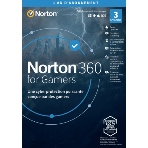Antivirus Norton 360 for Gamers | 3 appareils - 1 an